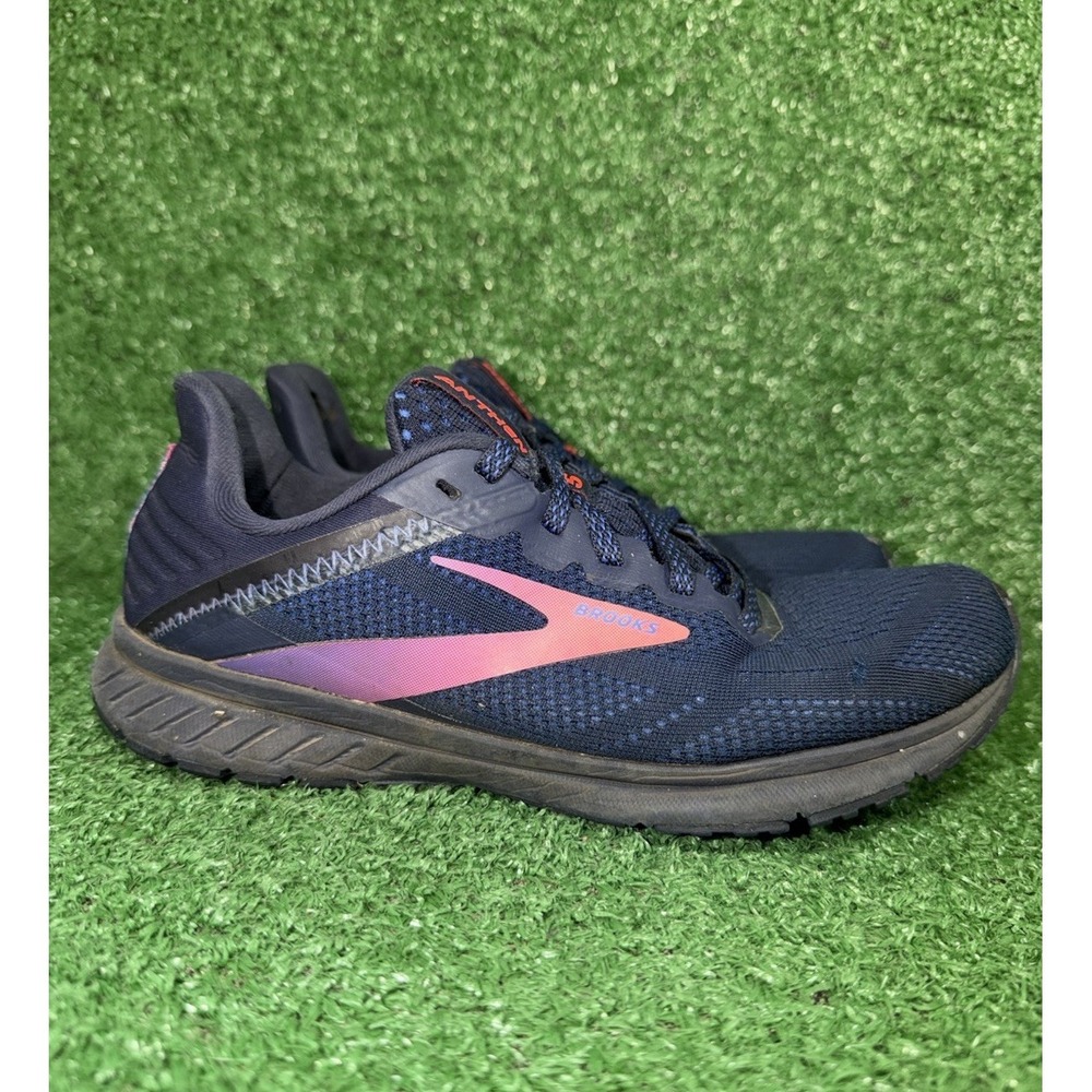 Brooks Womens Size 6.5 Anthem 5 Dark Blue Pink Running Shoes Athletic Sneakers